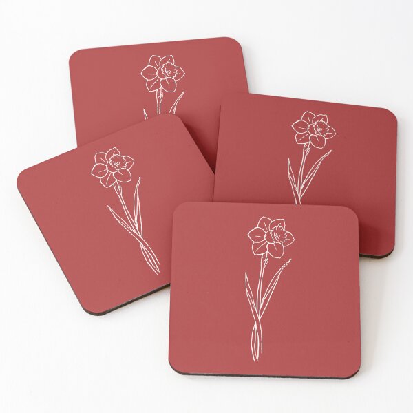 Item preview, Narcissus Flower Line Drawing - December Birthday Month Flower designed and sold by Digi Artworks Store.