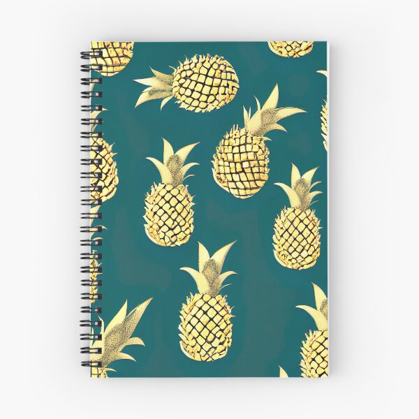 Item preview, Golden pineapple pattern on a green background designed and sold by artsyworldart.