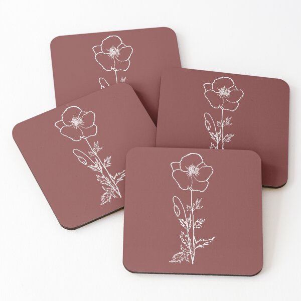 Item preview, August Birth Flower - Poppy Wildflower - Floral Minimalist Line Art designed and sold by Digi Artworks Store.