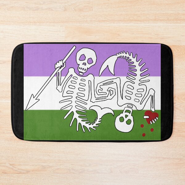 Item preview, OFMD season 2 genderqueer pride mermaid pirate flag Blackbeard Stede Bonnet flag designed and sold by Theoldgirl900.