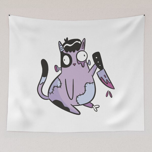 Item preview, Zombie Frankenstein Cat designed and sold by bennetthuskers.