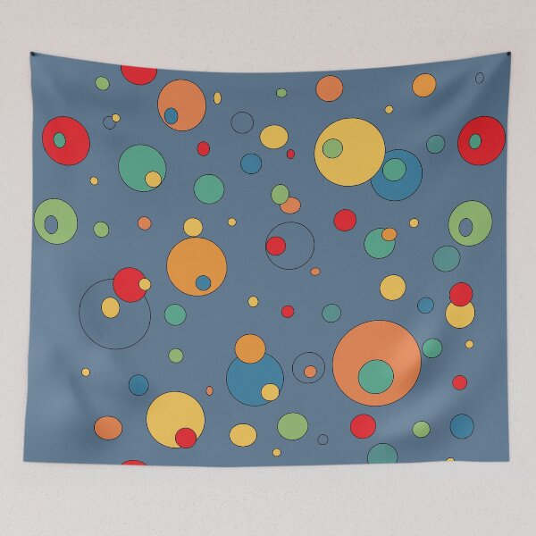 Item preview, Multi coloured cosmic bubbles retro cartoon orbs steele designed and sold by AngelDawnDesign.