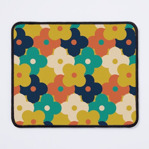 Item preview, Blomma, Mid Century Flower Pattern in Retro Color Style designed and sold by BesanoStyle.