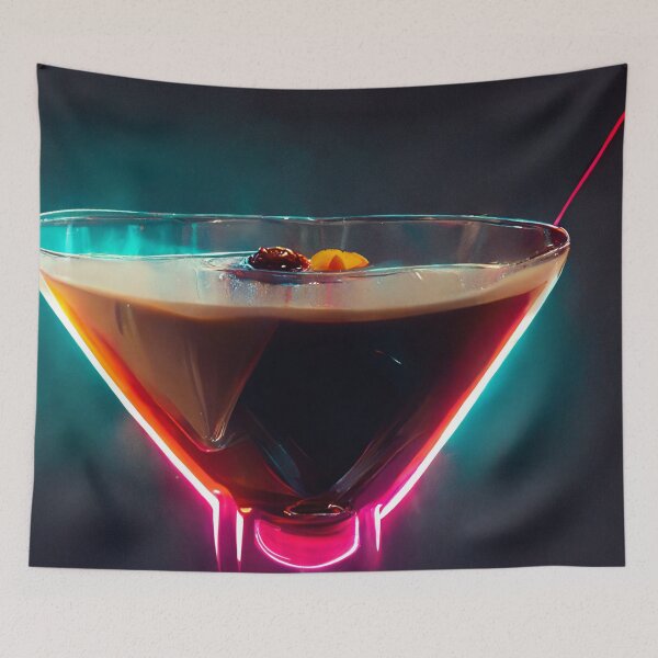 Item preview, Neon Aesthetic - Espresso Martini |  Cocktail |  Artwork | Illustration designed and sold by Designsssssssssssssssss.