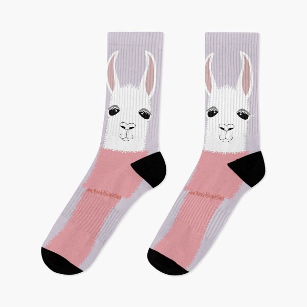 Item preview, LLAMA IN PINK TURTLENECK SWEATER on Lavender  designed and sold by Jean Gregory Evans.