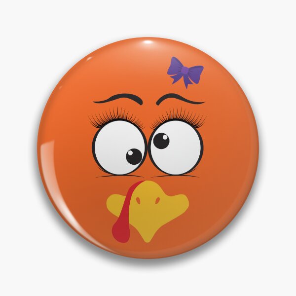 Item preview, Funny Turkey Girl Face Purple Bow Funny Thanksgiving designed and sold by hamoodeh2022.