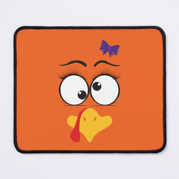 Item preview, Funny Turkey Girl Face Purple Bow Funny Thanksgiving designed and sold by hamoodeh2022.