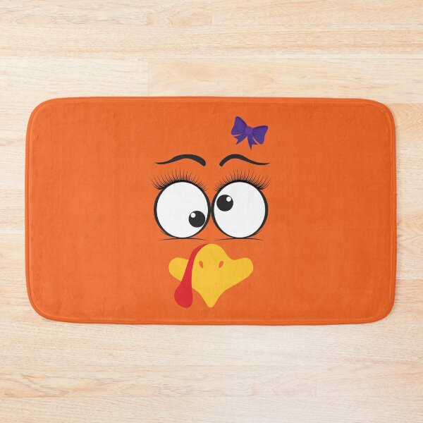 Item preview, Funny Turkey Girl Face Purple Bow Funny Thanksgiving designed and sold by hamoodeh2022.