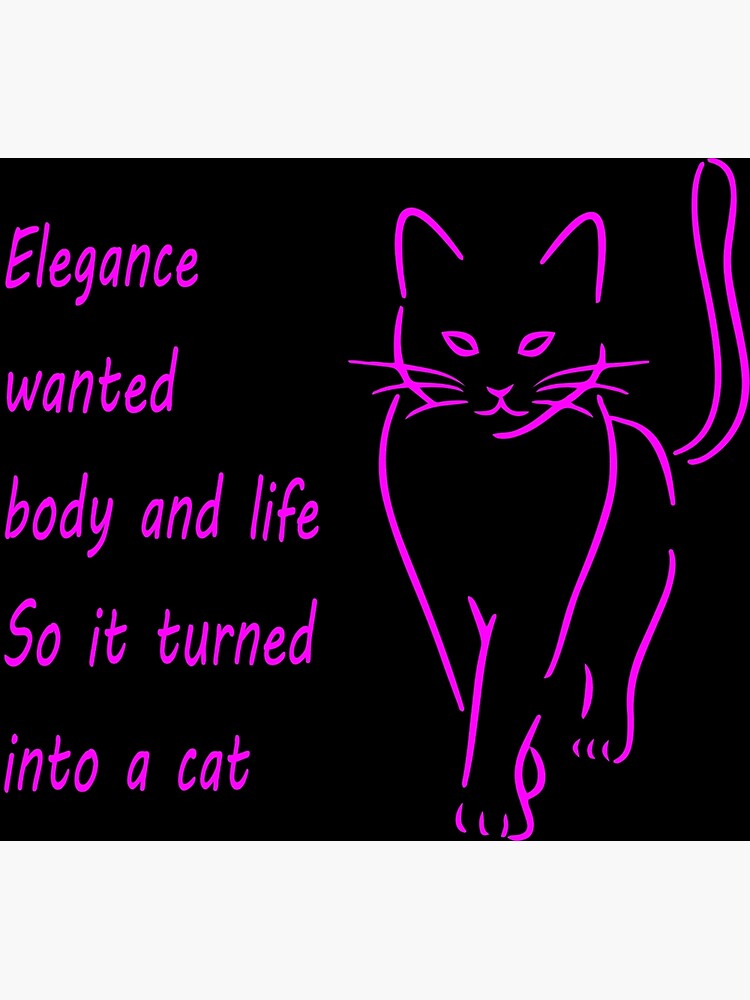 The Elegance Of Cats Neon Pink Poster For Sale By Biartsdigitais Redbubble 0663