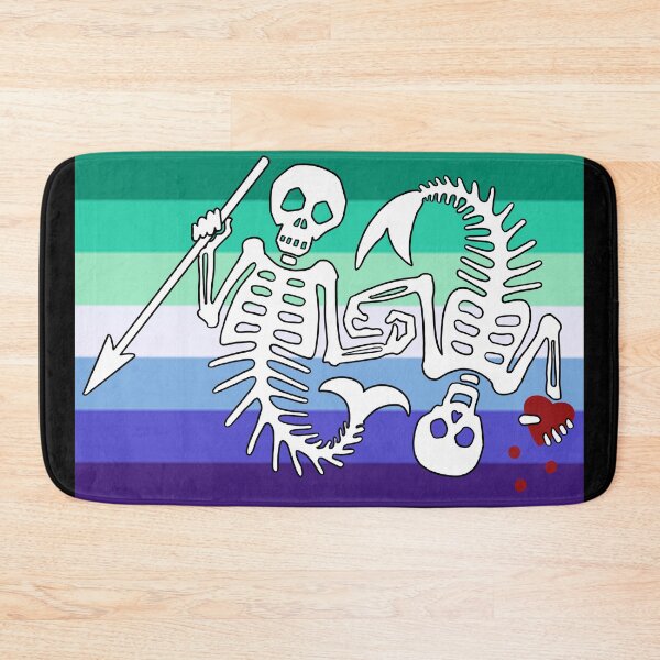 Item preview, OFMD season 2 gay pride mermaid pirate flag Blackbeard Stede Bonnet flag designed and sold by Theoldgirl900.