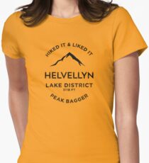 Lake District-Helvellyn Peak Bagging Women's Fitted T-Shirt
