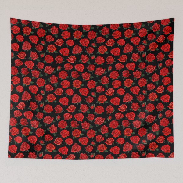 Item preview, Red Roses Seamless Pattern designed and sold by Fairies Flower  Garden.