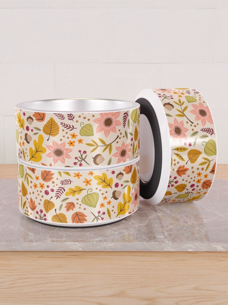 Alternate view of Autumn Floral, Light Pet Bowl
