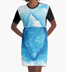 Eisberg. Aquarell Hand Malerei Illustration. T-Shirt Kleid