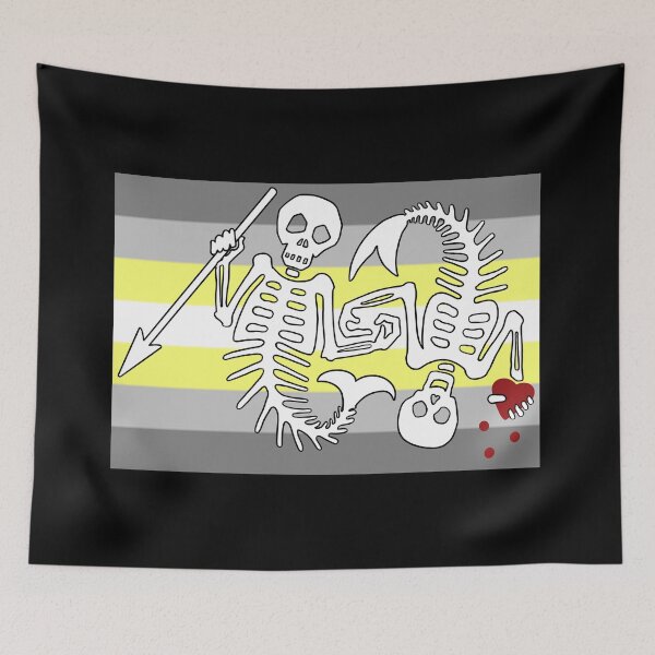 Item preview, OFMD season 2 demigender pride mermaid pirate flag Blackbeard Stede Bonnet flag designed and sold by Theoldgirl900.