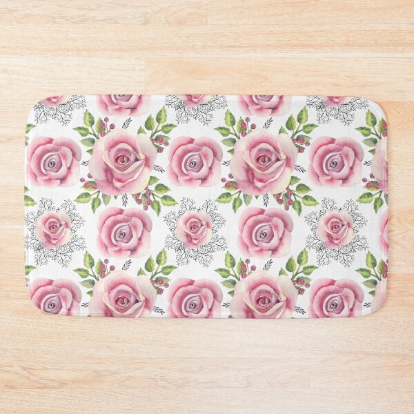 Item preview, Pink Roses Seamless Pattern designed and sold by Fairies Flower  Garden.