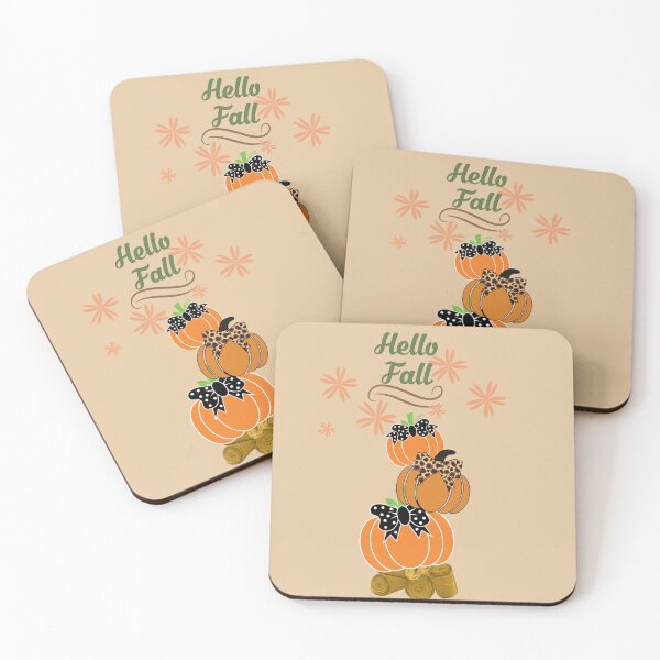 Item preview, Hello Fall Cute Stacked Pumpkins falling Down designed and sold by LanaDevon.