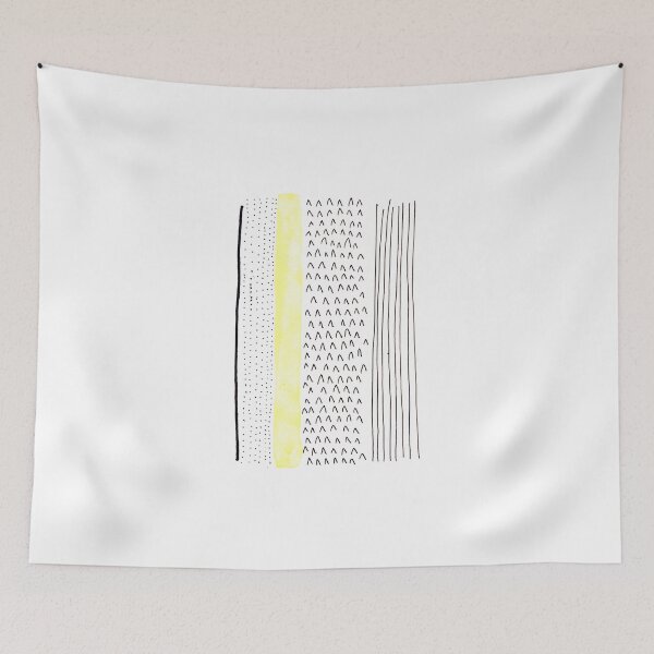 Aperçu de l'œuvre Motif de rayures jaunes créée et vendue par Ellie’s Illustration.