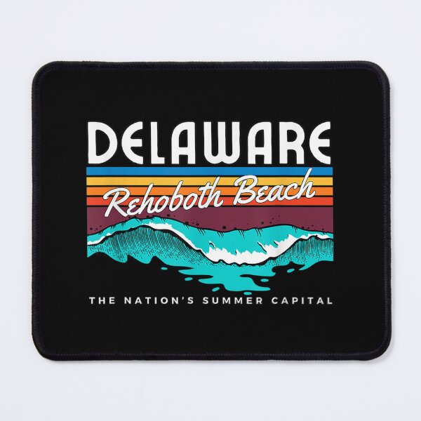 Item preview, Delaware Rehoboth Beach Retro Surf Beach Sunrise White Text designed and sold by Jackwidforss.