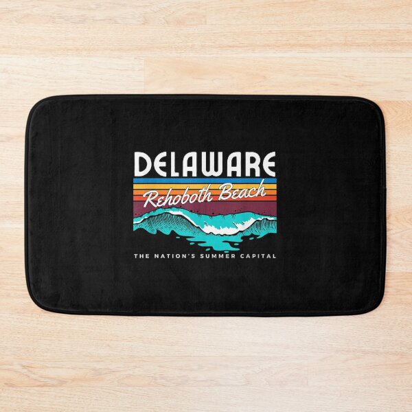 Item preview, Delaware Rehoboth Beach Retro Surf Beach Sunrise White Text designed and sold by Jackwidforss.