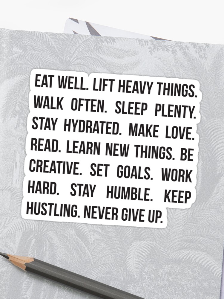 Keep Hustling Never Give Up Motivational Words Sticker - 