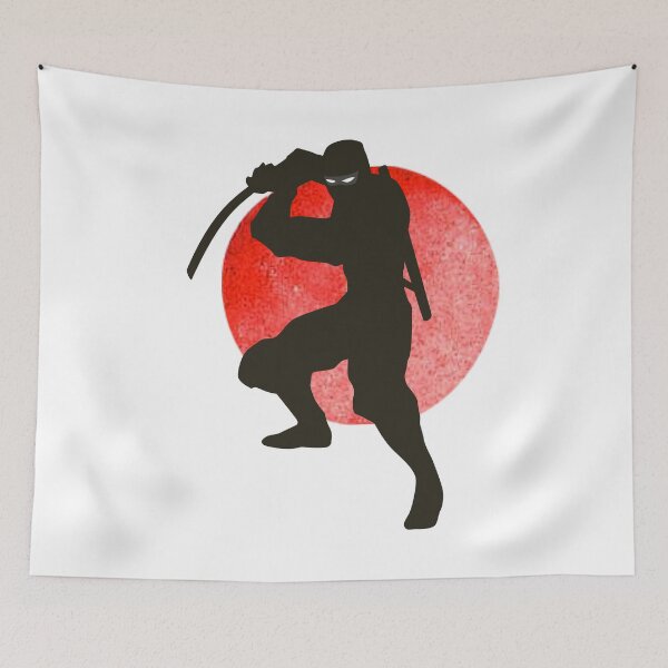 Item preview, Japanese Martial Arts - Ninja Holding Sword Knee Half Bent Pose  designed and sold by LoveSeasonz.