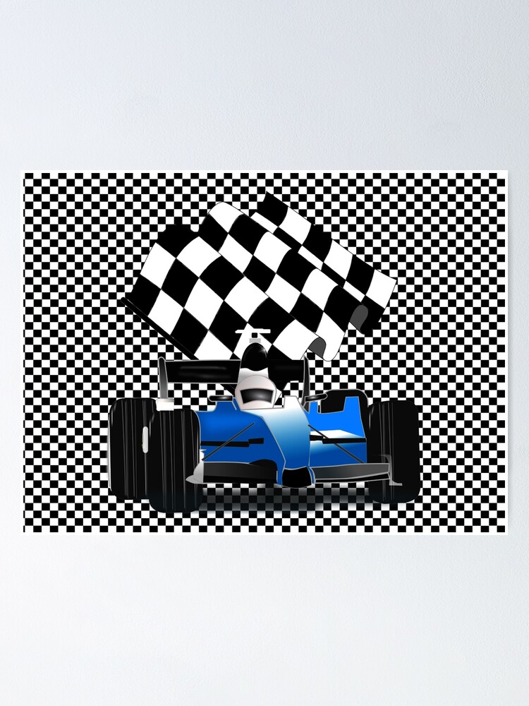 Red and Blue Checkered Flag