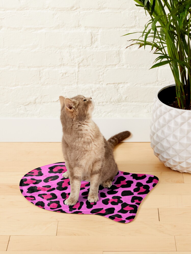Alternate view of Hot Pink Leopard Print Pet Mat
