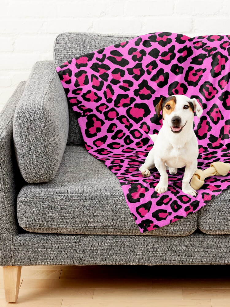 Leopard print dog online blanket