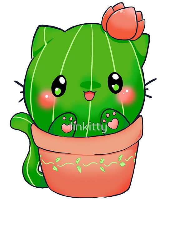 Кактусы котики рисунок