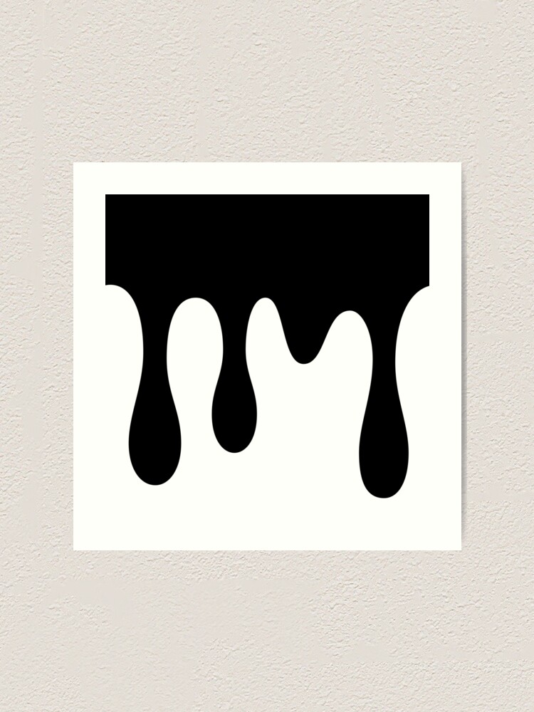 Black Paint Dripping Art Print By Andreasedren Redbubble