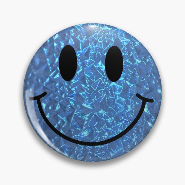 Item preview, Shiney blue smiley face designed and sold by FawnsStickers.