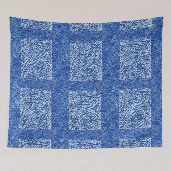 Item preview, Judith Thompson  Australia “Blue Ripple” Monoprint and collagraph. designed and sold by WaterProject.
