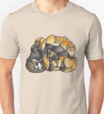 Sleeping pile of Belgian Shepherd dogs Unisex T-Shirt