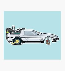 Busted: DeLorean DMC-12 Photographic Print