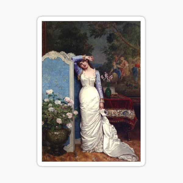 Vista previa del artículo con la obra «Jeune fille, intérieur de Auguste Toulmouche», diseñado y vendido por embhstore.
