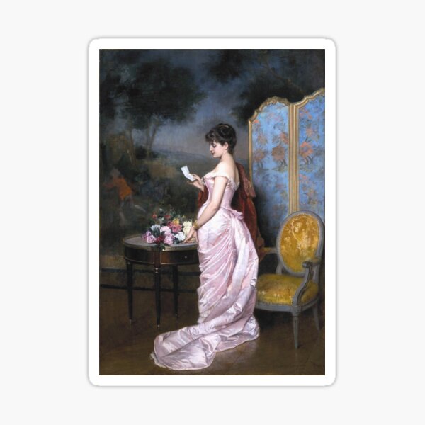 Vista previa del artículo con la obra «El billete de Auguste Toulmouche», diseñado y vendido por embhstore.