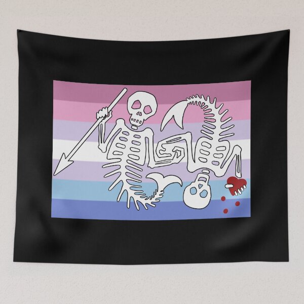 Item preview, OFMD season 2 bigender pride mermaid pirate flag Blackbeard Stede Bonnet flag designed and sold by Theoldgirl900.