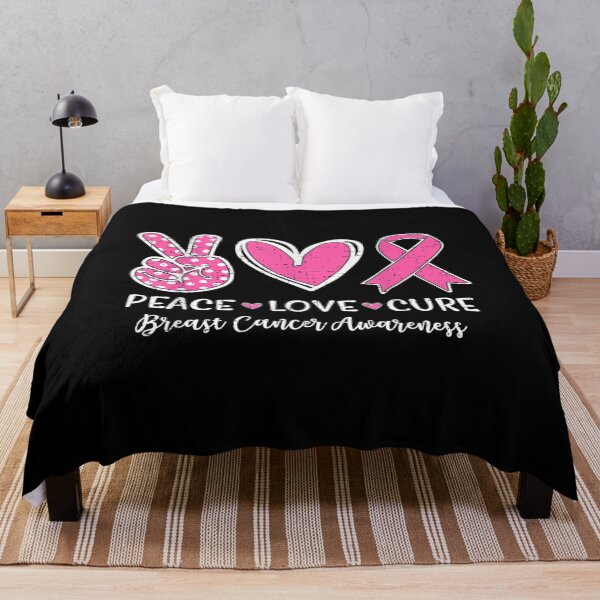 Item preview, Peace Love Cure Pink Ribbon Breast Cancer Awareness Women designed and sold by Jackwidforss.