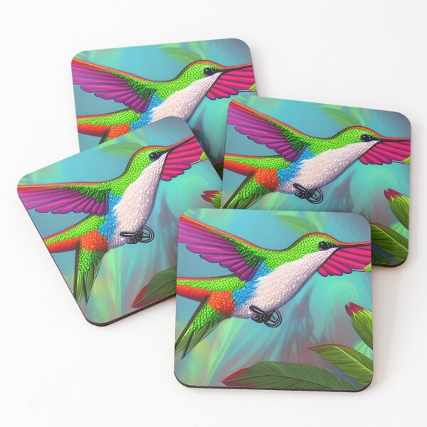 Item preview, Colourful Hummingbird Flying designed and sold by the-surrealist.