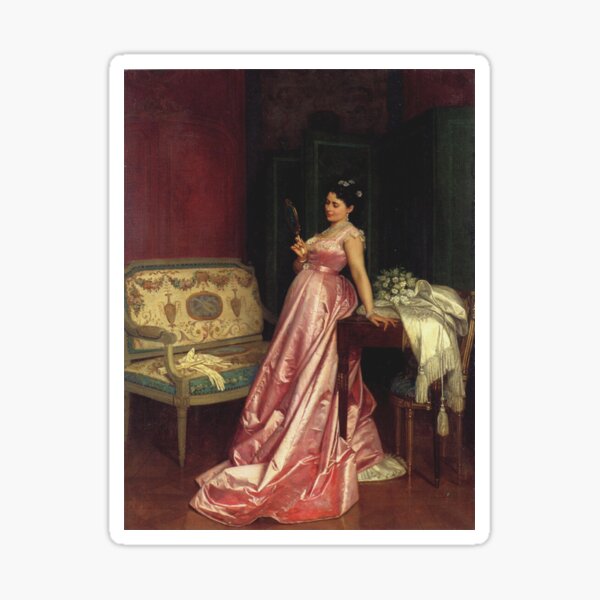 Vista previa del artículo con la obra «El espejo de Auguste Toulmouche», diseñado y vendido por embhstore.