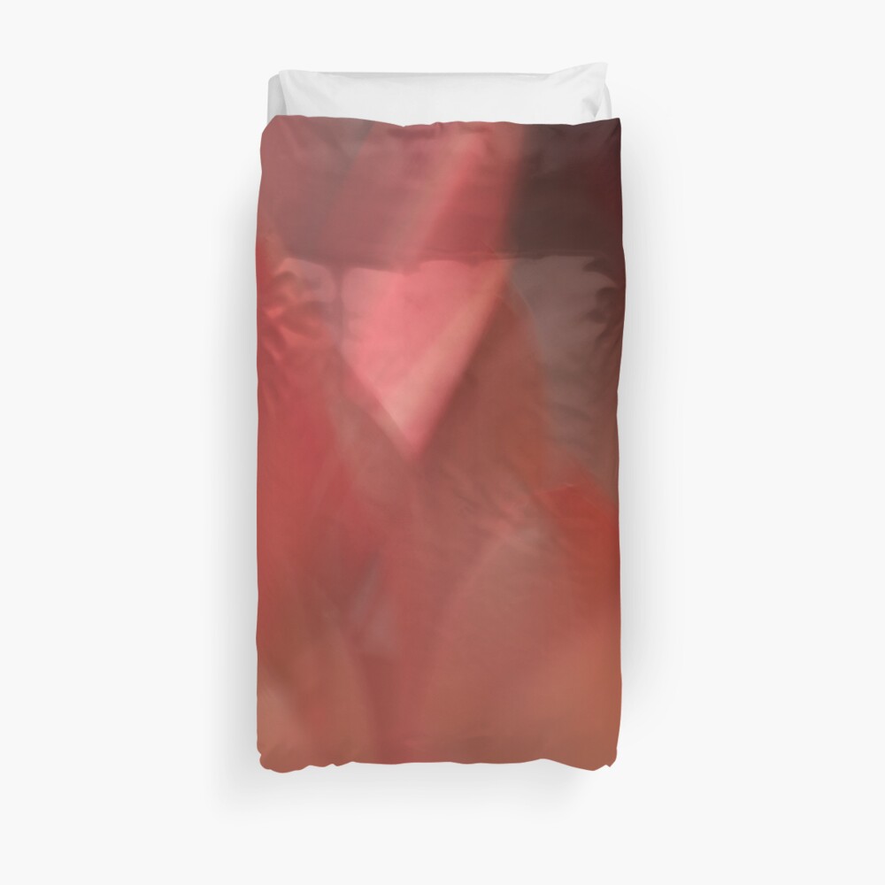 Fleur Blur-Abstract Red Leaves Photo Duvet Cover