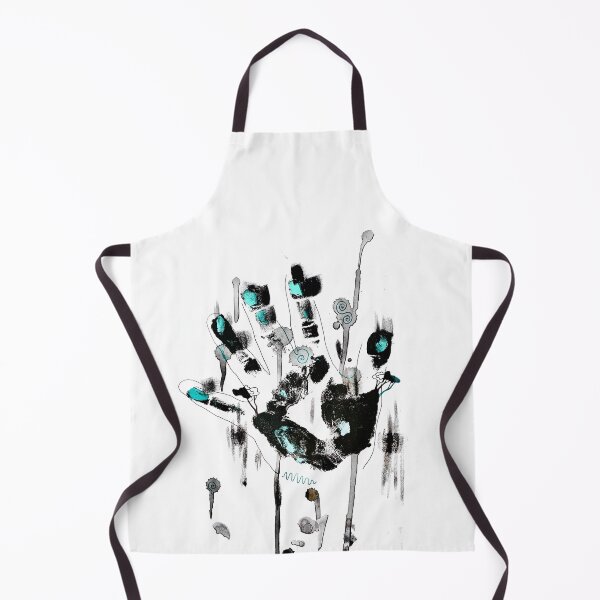 Item preview, Black and Teal Abstract Handprint designed and sold by korynaq.