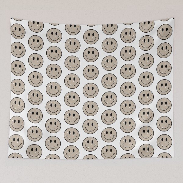 Item preview, brown spotted smiley face designed and sold by FawnsStickers.