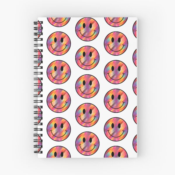 Item preview, squared rainbow smiley face designed and sold by FawnsStickers.