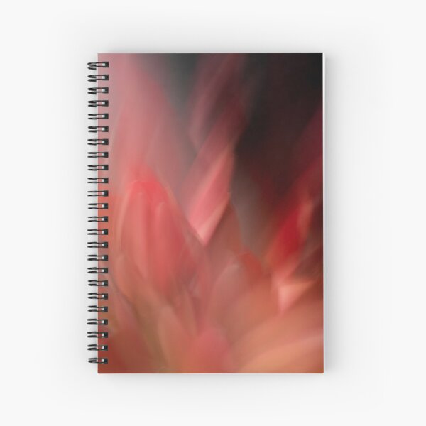 Fleur Blur-Abstract Red Leaves Photo Spiral Notebook