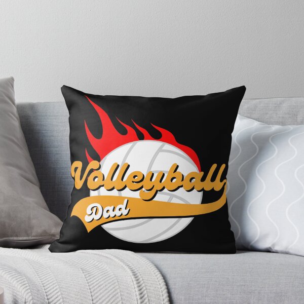 Artikelvorschau, Volleyball-Vati - Flammender klassischer Retro-Volleyball entworfen und verkauft von MadamBullmoose.