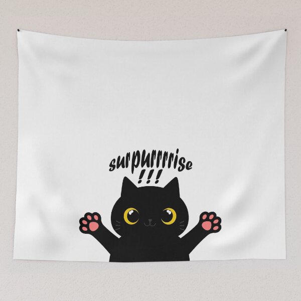 Item preview, Sweet Black Cat Who Loves Surprise designed and sold by DenizGraph.