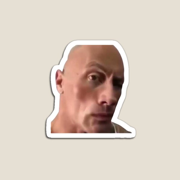 the rock meme Sticker for Sale by Joshua Sang