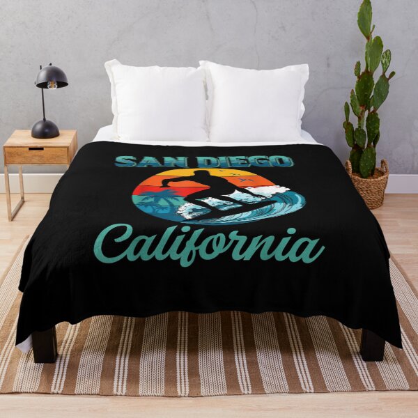 Item preview, San Diego California CA Vintage 70s Retro Surfer Beach designed and sold by Jackwidforss.